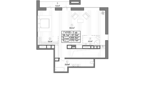 32,8 м², 1-комнатная квартира 9 400 000 ₽ - изображение 131