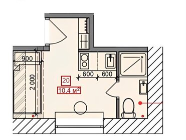 12,4 м², апартаменты-студия 4 129 200 ₽ - изображение 94