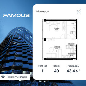 42,9 м², 1-комнатная квартира 28 956 970 ₽ - изображение 90