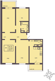 Квартира 98,5 м², 4-комнатная - изображение 1
