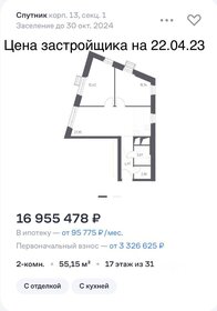 Квартира 55 м², 2-комнатные - изображение 1