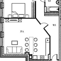 Квартира 119 м², 2-комнатная - изображение 3
