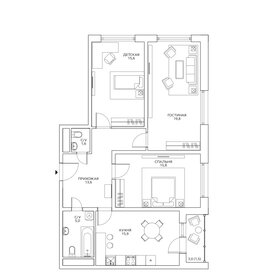 Квартира 88,8 м², 3-комнатная - изображение 1