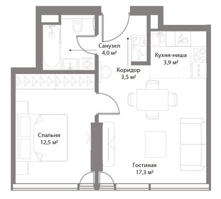 40,8 м², 1-комнатная квартира 28 058 676 ₽ - изображение 101