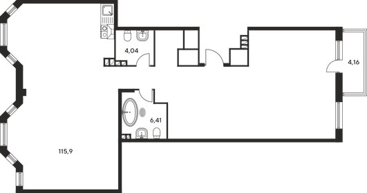 Квартира 128,4 м², 4-комнатная - изображение 1