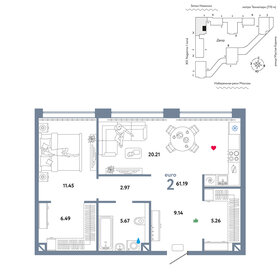 65 м², 2-комнатная квартира 36 300 000 ₽ - изображение 128