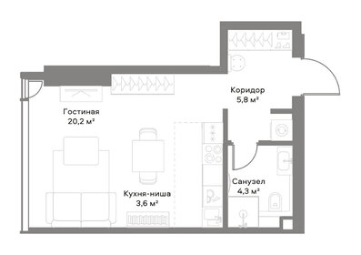 29,4 м², квартира-студия 25 556 144 ₽ - изображение 104