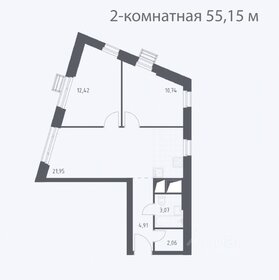 Квартира 55 м², 2-комнатные - изображение 3