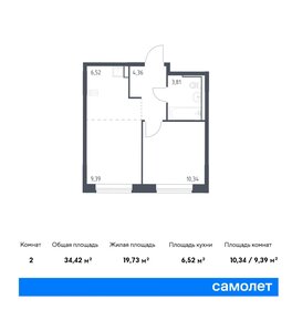 34,2 м², 2-комнатная квартира 8 190 000 ₽ - изображение 108