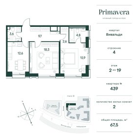 66,7 м², 2-комнатная квартира 33 456 720 ₽ - изображение 8