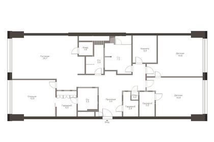 Квартира 122,8 м², 4-комнатная - изображение 1