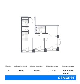 64,7 м², 3-комнатная квартира 19 500 000 ₽ - изображение 116