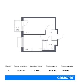 35,3 м², 2-комнатная квартира 8 950 000 ₽ - изображение 102