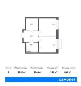 32,2 м², 1-комнатная квартира 6 300 000 ₽ - изображение 79