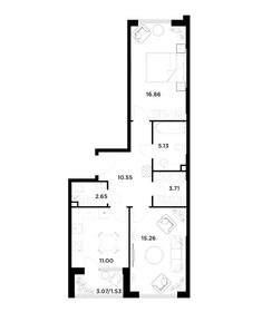 Квартира 70 м², 2-комнатная - изображение 1