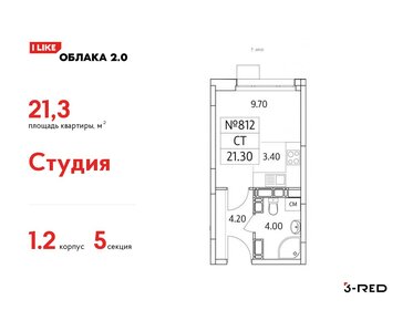 Квартира 21,3 м², студия - изображение 1