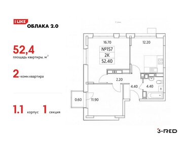 56,7 м², 3-комнатные апартаменты 9 900 000 ₽ - изображение 85