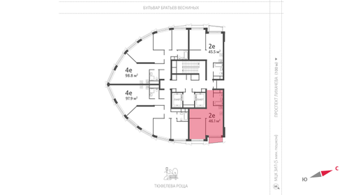 42 м², квартира-студия 25 790 000 ₽ - изображение 11