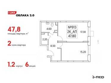 45,2 м², 2-комнатная квартира 7 700 000 ₽ - изображение 135