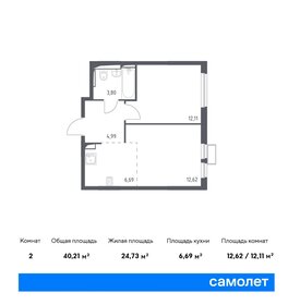 Квартира 40,2 м², 1-комнатная - изображение 1