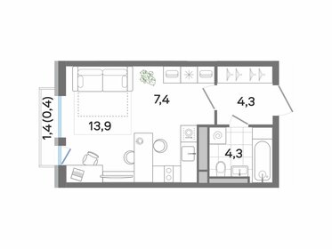 34,7 м², квартира-студия 6 528 438 ₽ - изображение 6