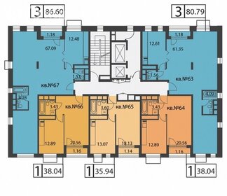 38,9 м², 1-комнатная квартира 16 904 100 ₽ - изображение 45