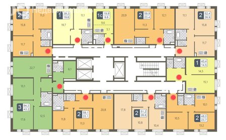 42 м², 1-комнатные апартаменты 12 210 360 ₽ - изображение 29
