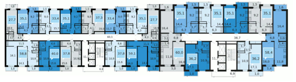 Квартира 35,2 м², 1-комнатная - изображение 1