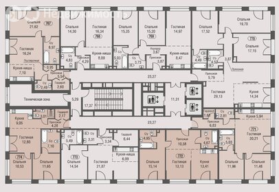 114,7 м², 3-комнатная квартира 68 850 000 ₽ - изображение 83