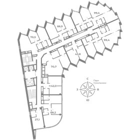 70,5 м², 2-комнатные апартаменты 19 600 000 ₽ - изображение 54