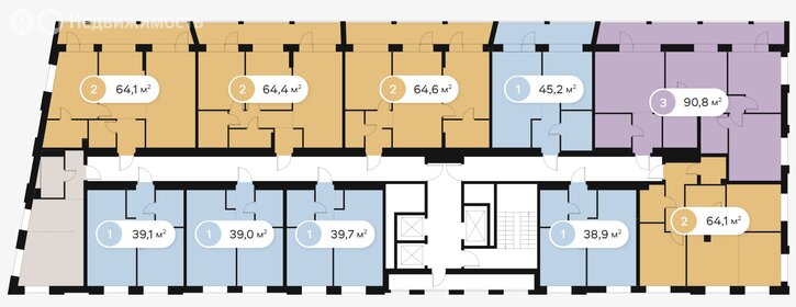 Квартира 64,4 м², 2-комнатная - изображение 2