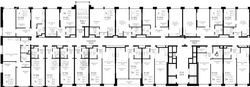 Квартира 56 м², 2-комнатные - изображение 5