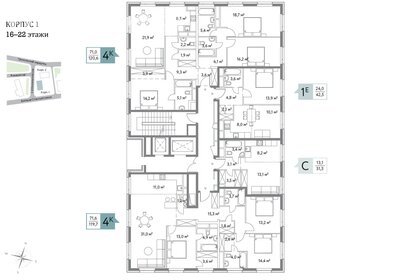 118 м², 3-комнатные апартаменты 71 200 000 ₽ - изображение 12