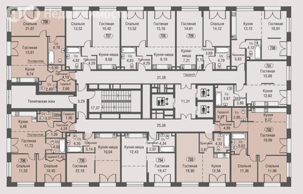 32,8 м², 1-комнатная квартира 9 200 000 ₽ - изображение 111