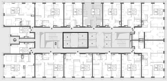 97,6 м², 4-комнатная квартира 42 373 432 ₽ - изображение 70