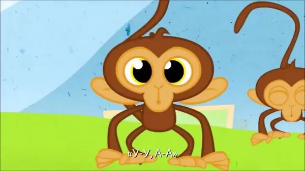 10 обезьянок прыгали в кроватке на английском