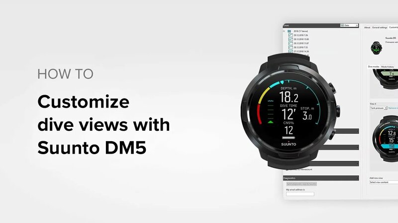 Suunto D5 How to customize dive views with Suunto DM5