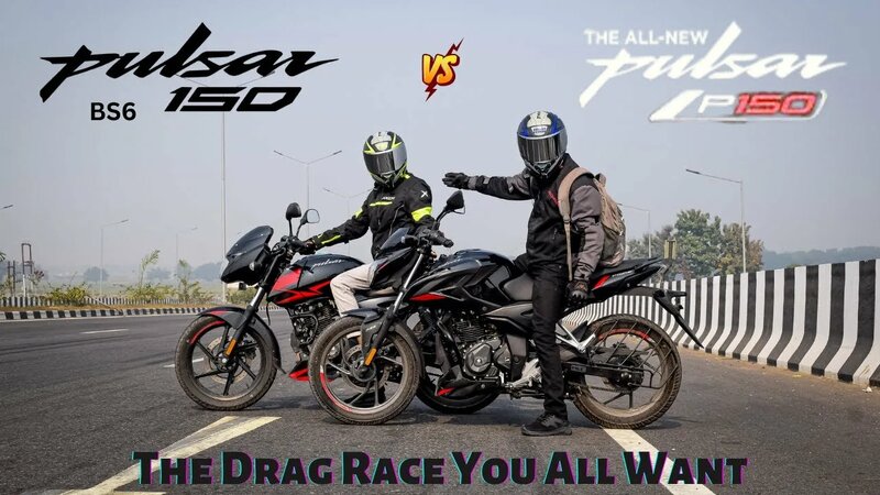 Bajaj Pulsar P150 Vs Pulsar 150 Drag Race