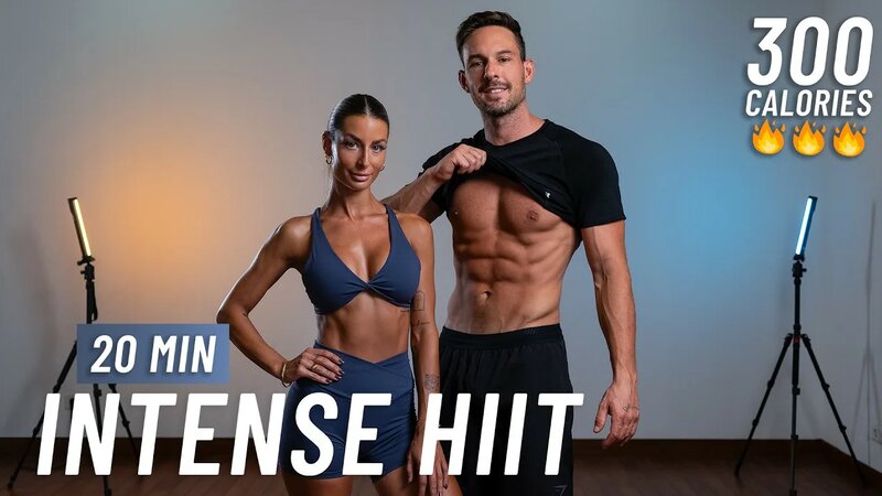 20 Min Intense HIIT Workout Full Body No Equipment At Home
