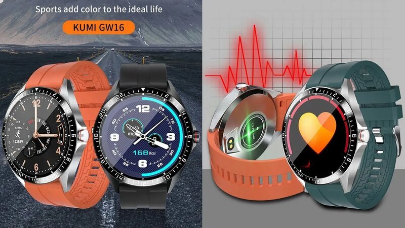KUMI GW16 Smart Watch Waterproof Multisport Mode Smartwatch Best Budget Fitness Tracker Watch