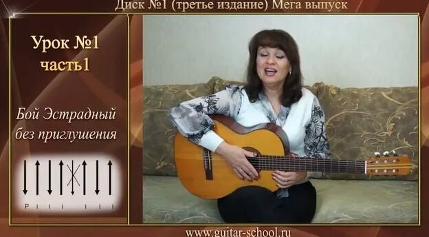 Уроки игры на гитаре с нуля для начинающих Урок 1 Часть 1 Видеоуроки ...