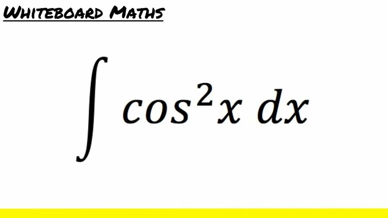 Integral Of Cos 2 X