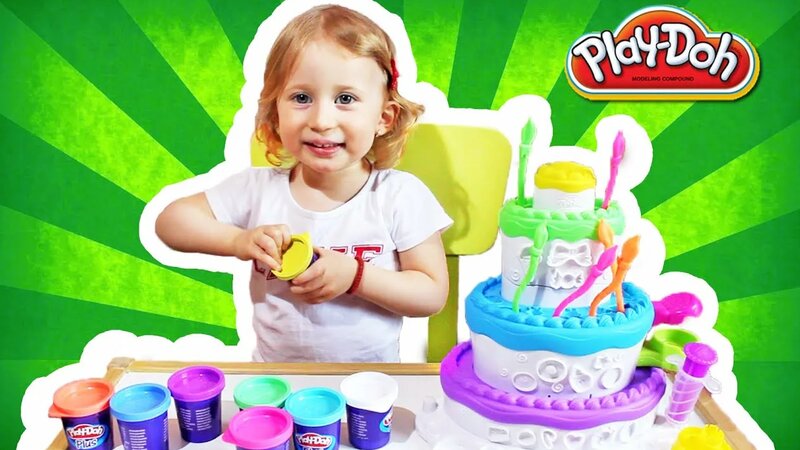 Праздничный торт Плей До Лепим Тортики из пластилина Play-Doh Sweet ...