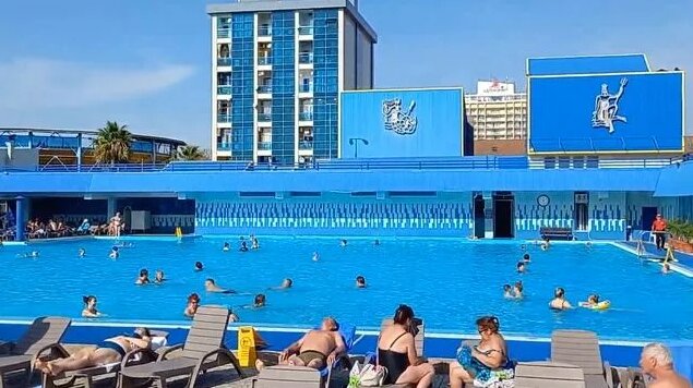 Адлеркурорт. Самый большой, подогреваемый бассейн с морской водой ...