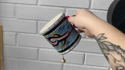 Барабан Дамару Индонезия 10 см (в точку) / Двухмембранный барабан ...