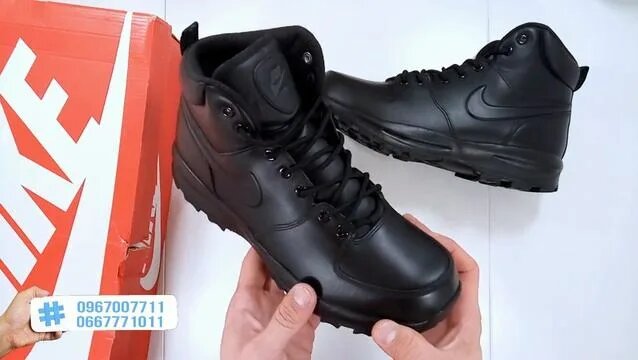 Nike manoa leather black new arrivals
