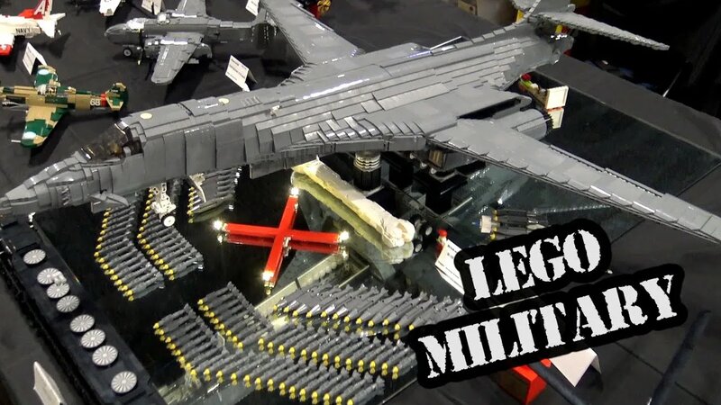 Huge LEGO B 1B Lancer and Modern Military Aircraft