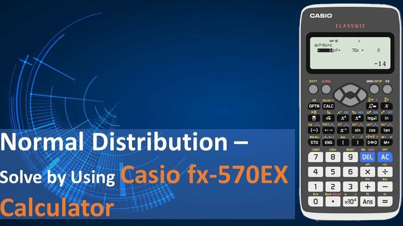 Normal distribution calculator casio hotsell