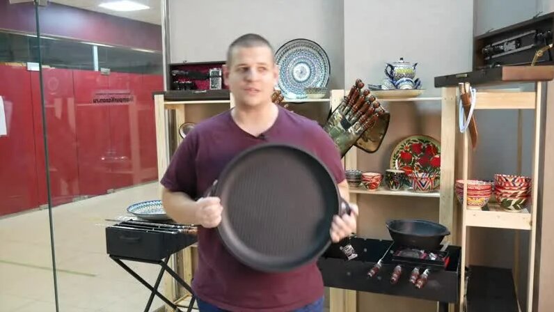 Чугунная сковородка - крышка для казана - Смотреть онлайн в поиске ...