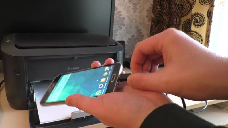 Как печатать с телефона на принтер через USB.Как подключить принтер к ...